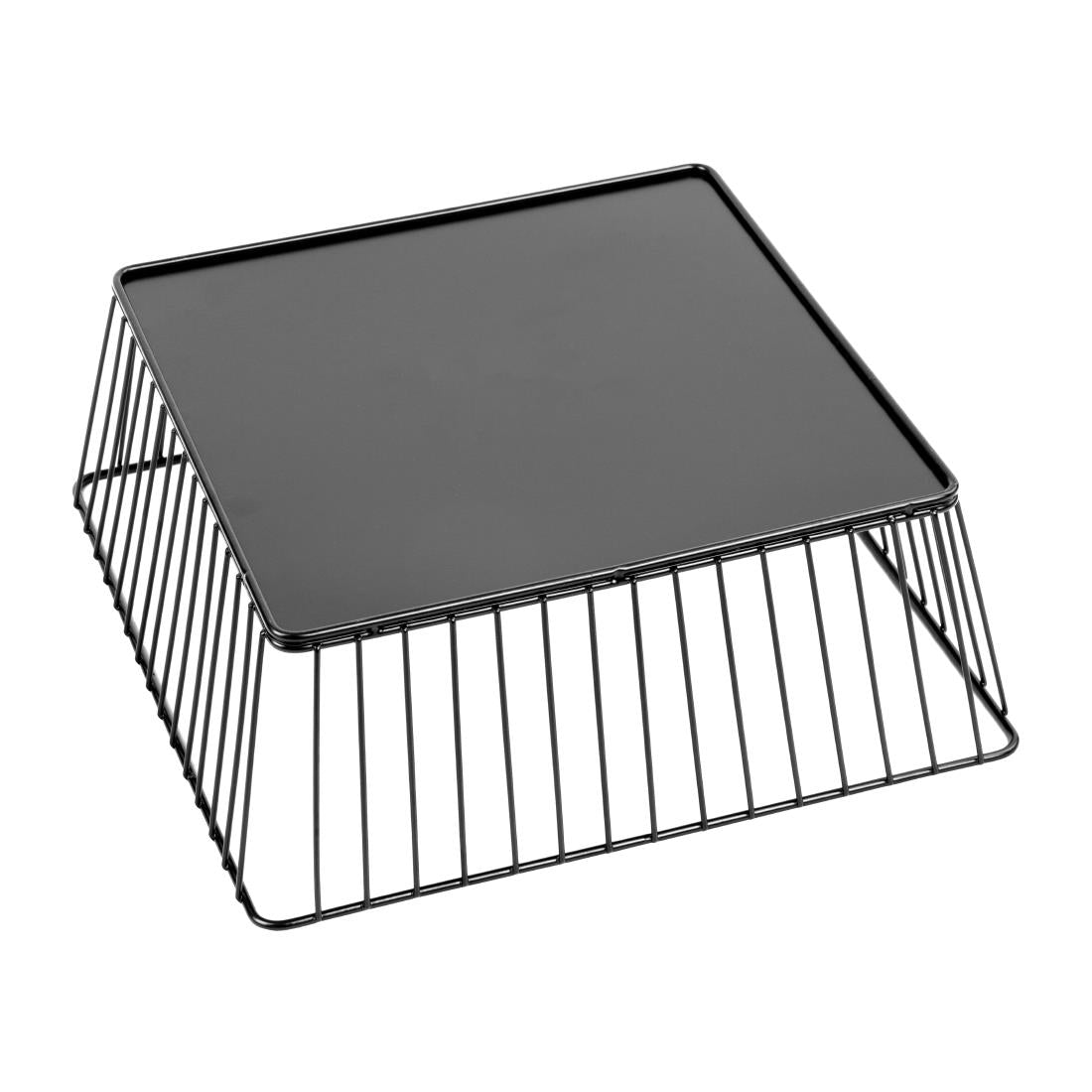 Olympia Wire Food Display Tray Square Black 280x280x100mm