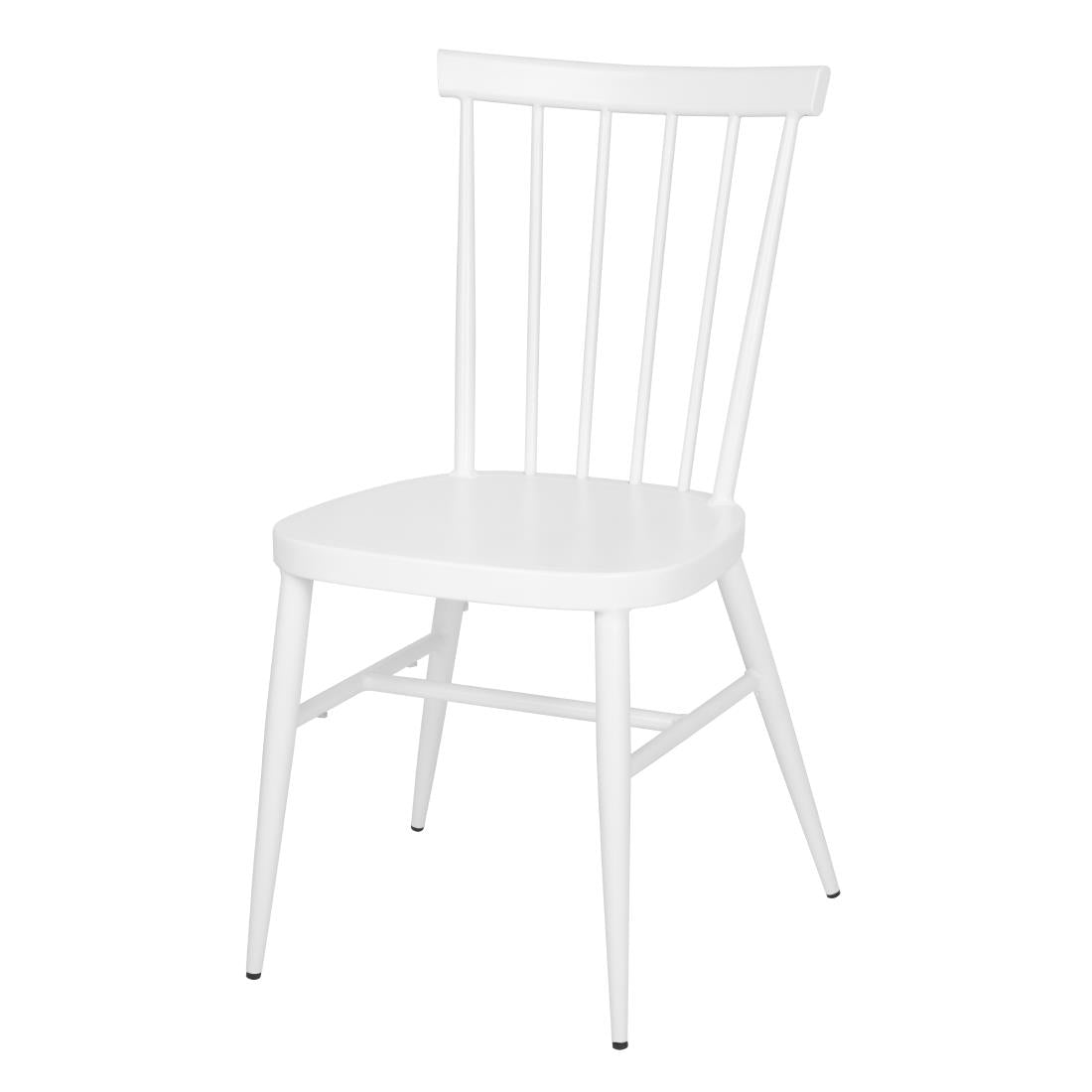 Bolero Windsor Aluminium White Chairs White (4 Pack)