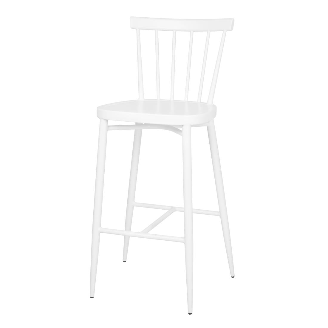 Bolero Windsor Aluminium White High Stools (2 Pack)