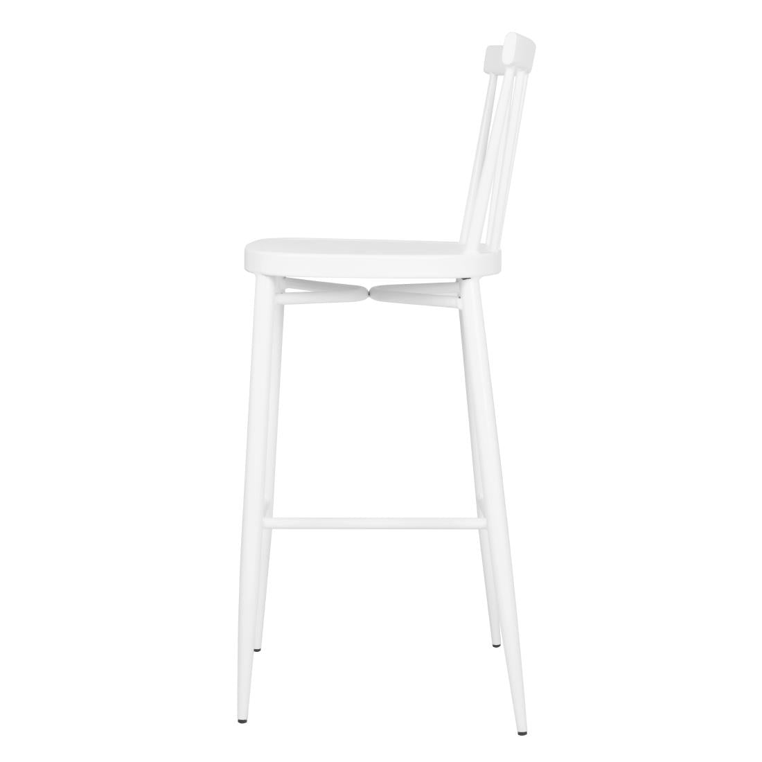 Bolero Windsor Aluminium White High Stools (2 Pack)