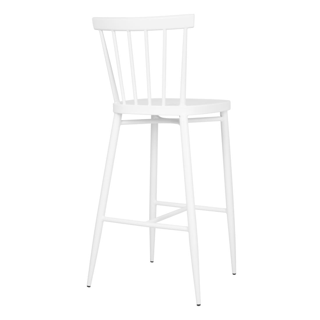 Bolero Windsor Aluminium White High Stools (2 Pack)