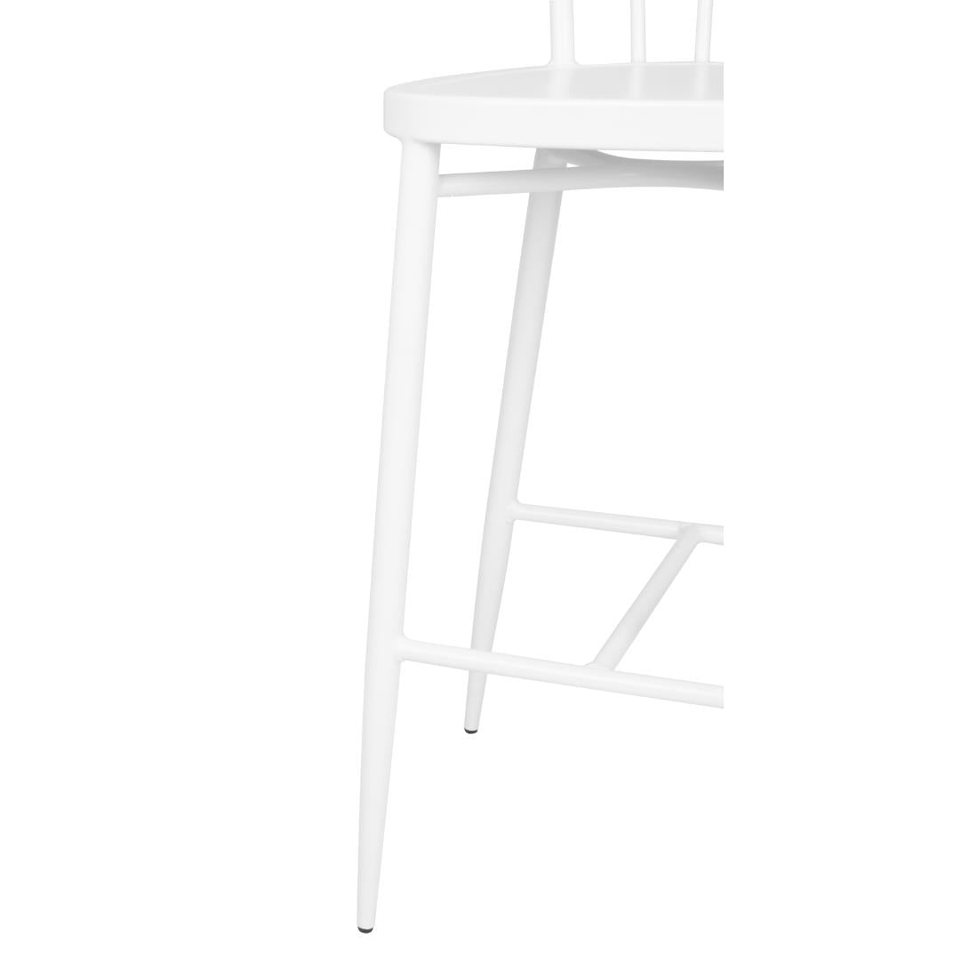 Bolero Windsor Aluminium White High Stools (2 Pack)