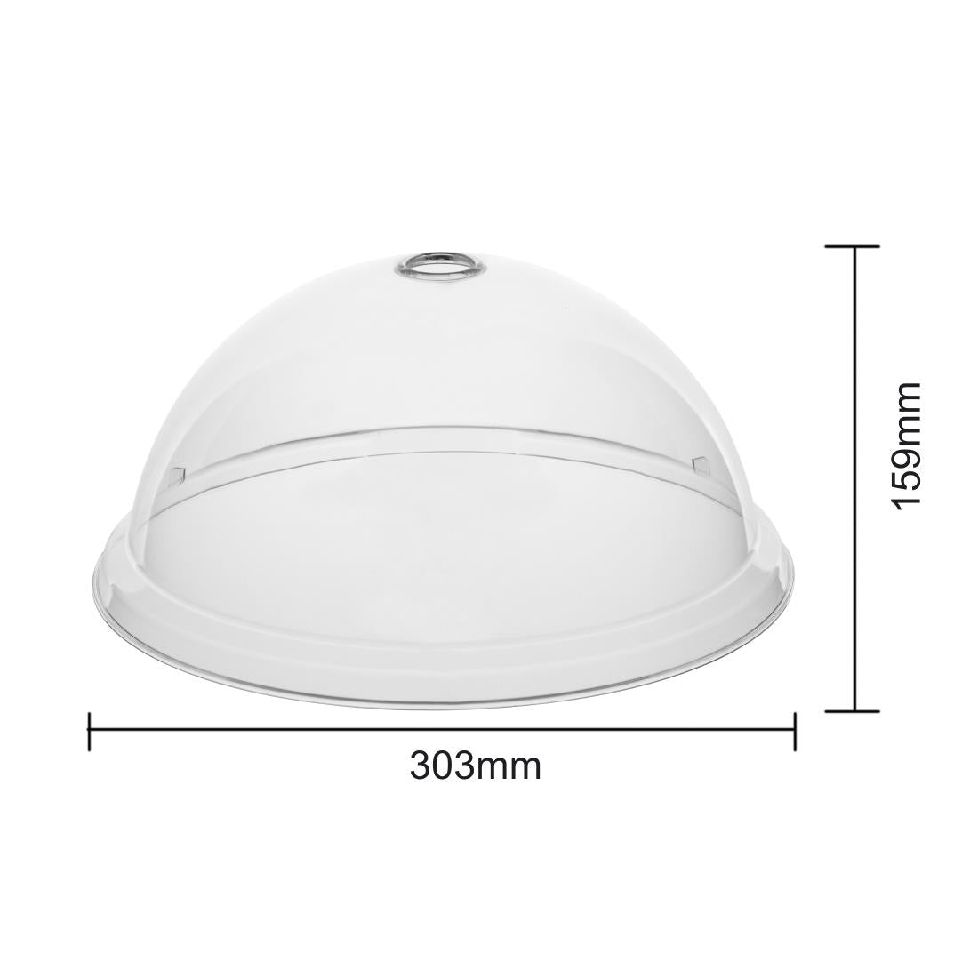 Olympia Kristallon Polycarbonate Domed Plate Cover Round 300mm