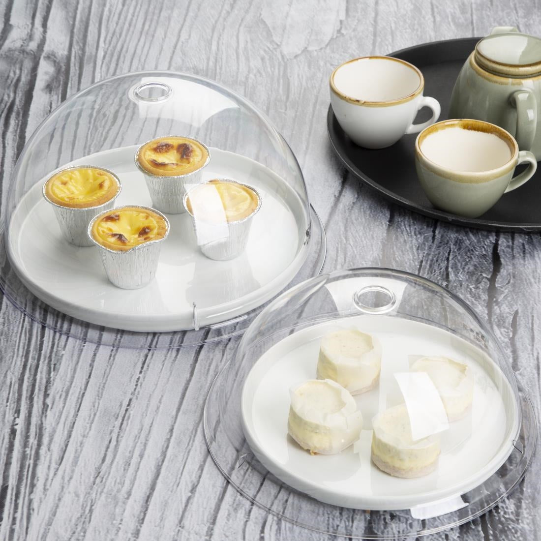 Olympia Kristallon Polycarbonate Domed Plate Cover Round 300mm