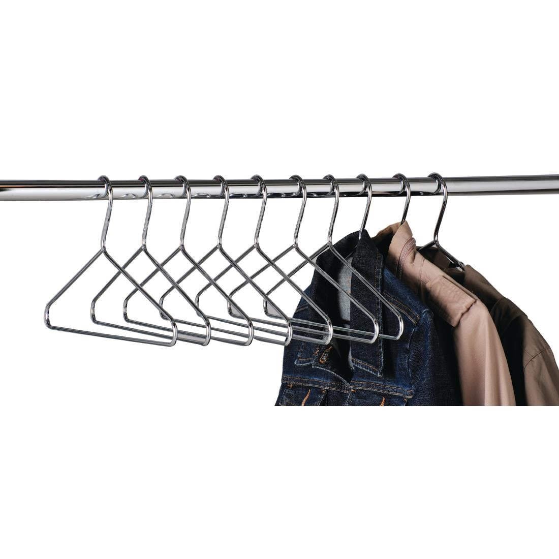 Chrome Plated Steel Hangers (50 Pack)