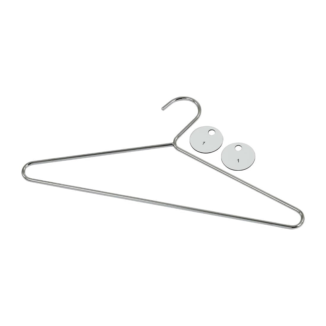 Chrome Plated Steel Hangers with Tags (50 Pack)