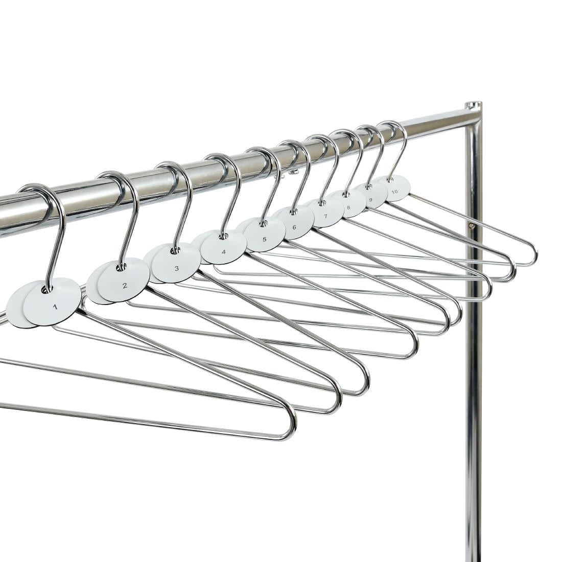 Chrome Plated Steel Hangers with Tags (50 Pack)