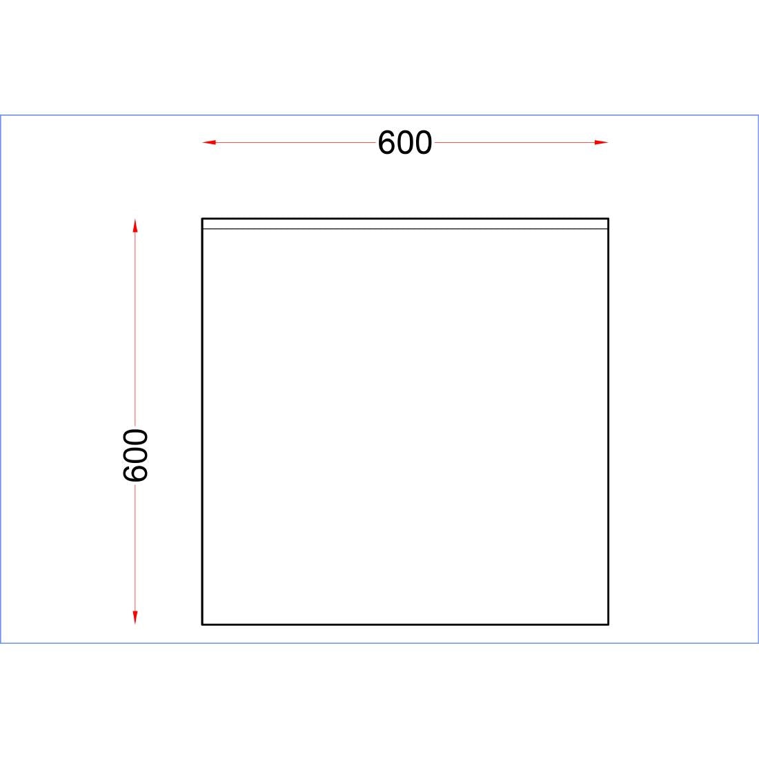 Vogue Stainless Steel Wall Table with Upstand 600mm