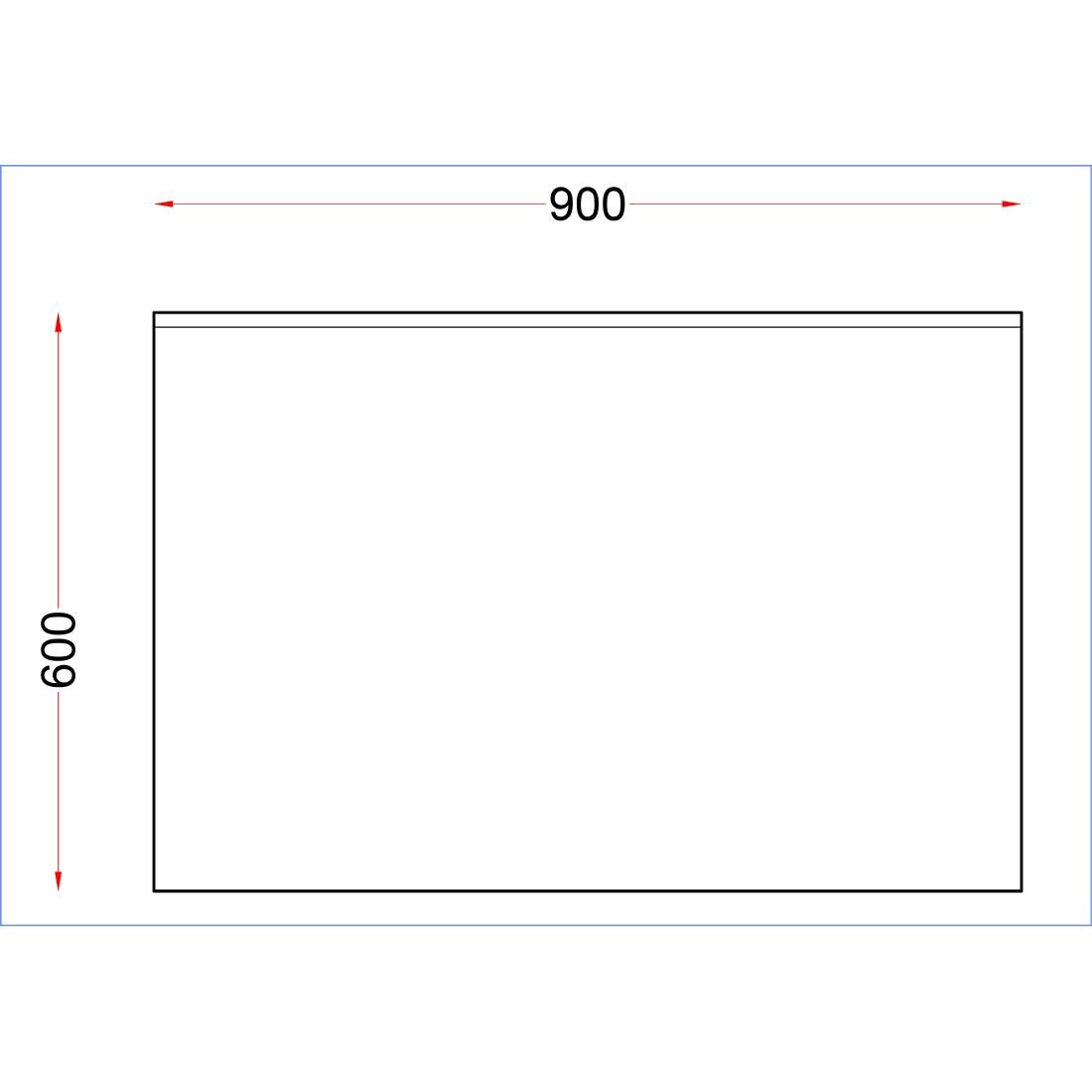 Vogue Stainless Steel Wall Table with Upstand 900mm