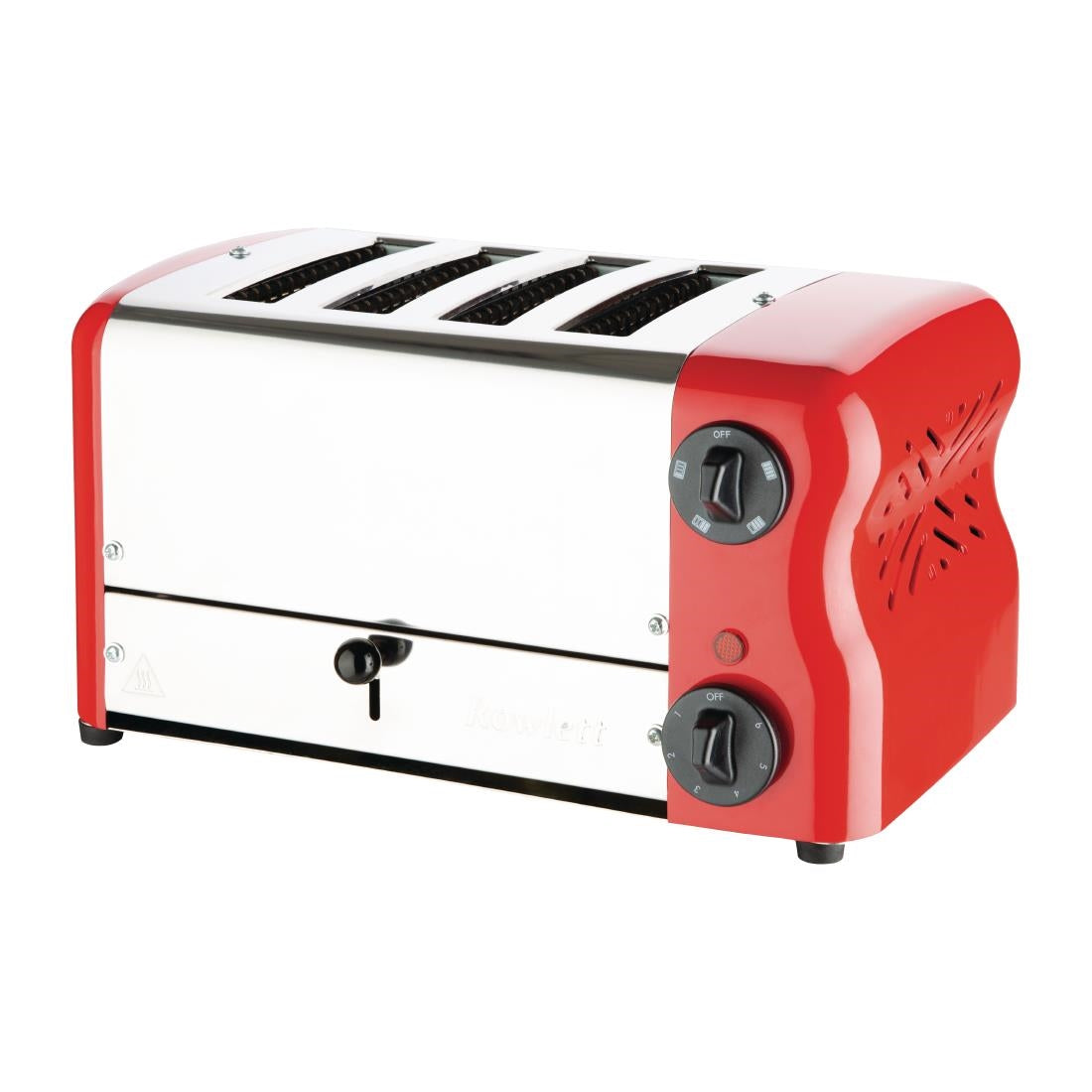 Rowlett Esprit 4 Slot Toaster Traffic Red w/2x Additional Elements & Sandwich Cage