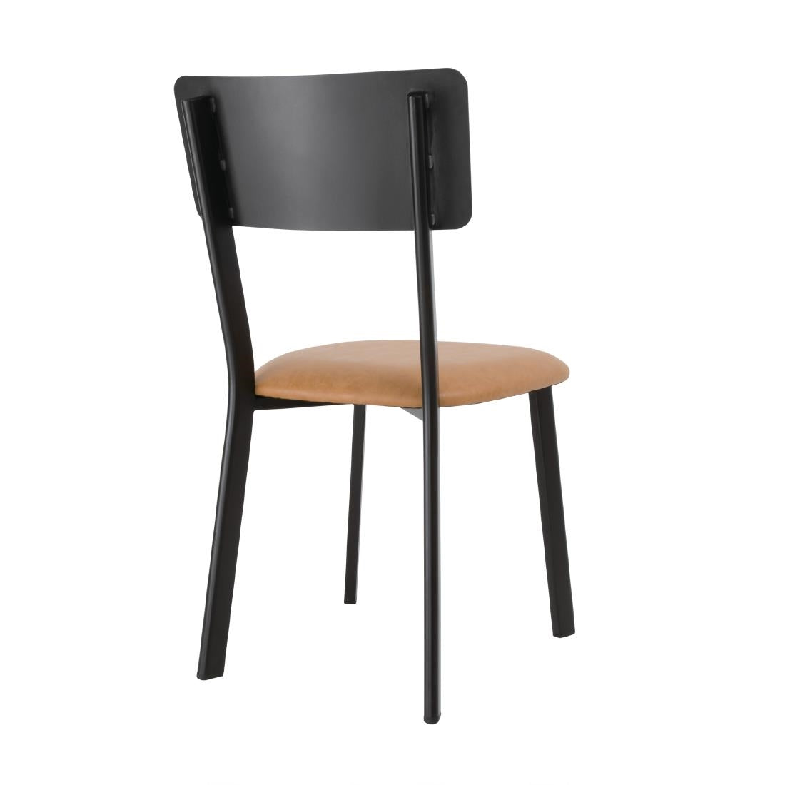 Bolero Metal & PU Side Chair Vintage Camel (4 Pack)