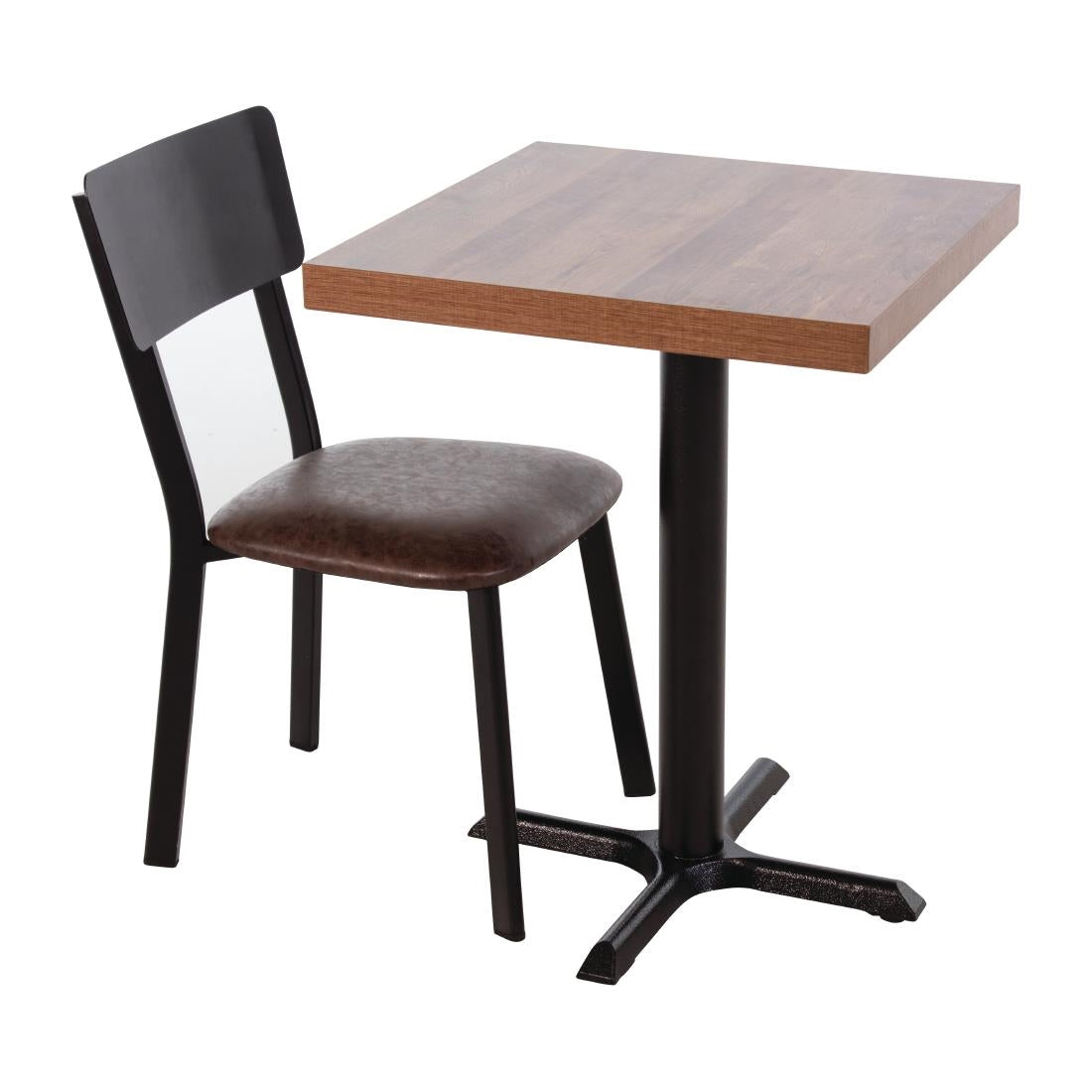 Bolero Metal & PU Side Chairs Vintage Mocha (4 Pack)