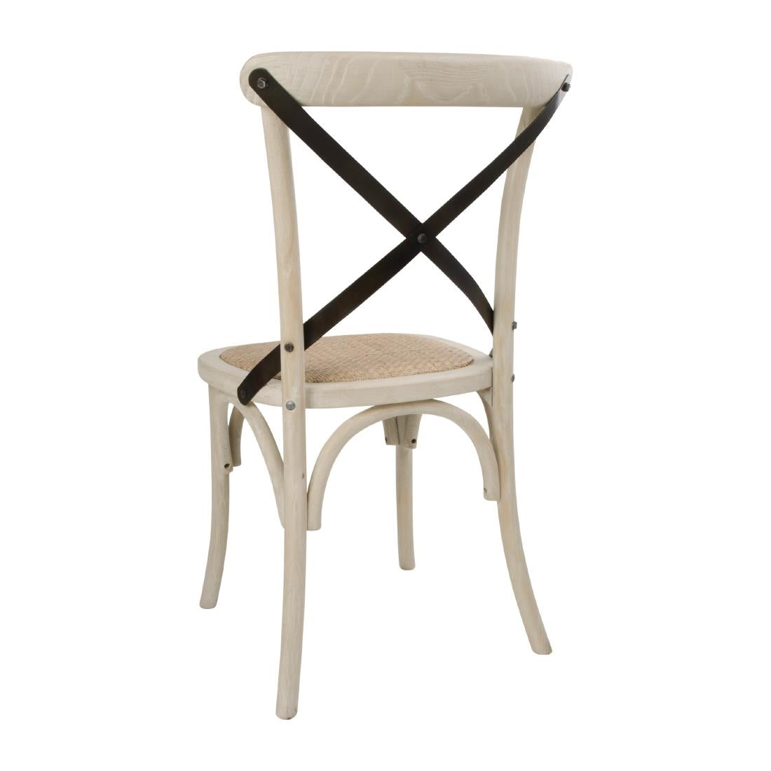 Bolero Bentwood Chairs with Metal Cross Backrest (2 Pack)