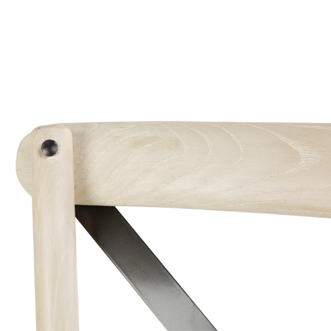 Bolero Bentwood Chairs with Metal Cross Backrest (2 Pack)