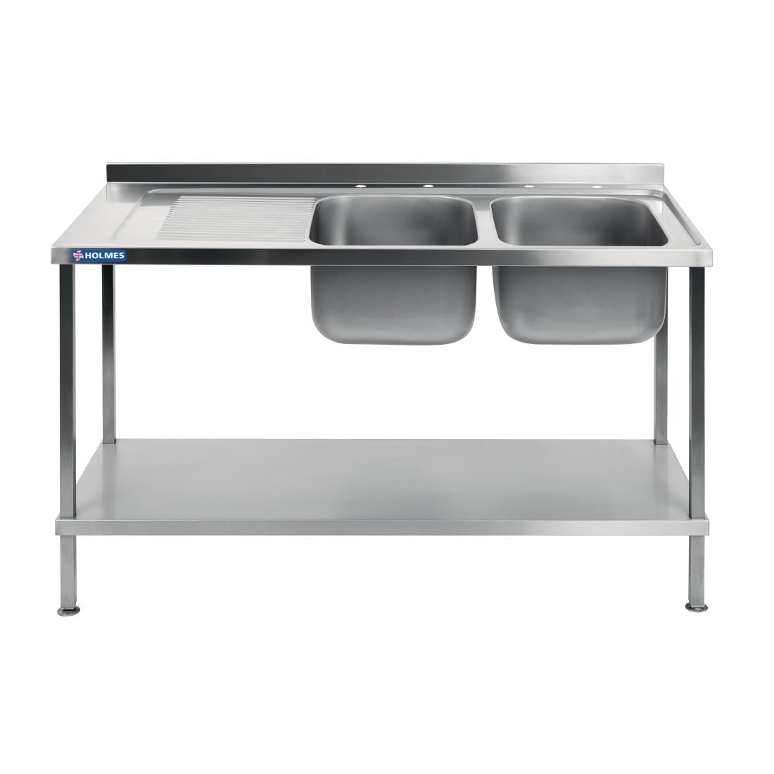 Vogue Fully Assembled Stainless Steel Sink Left Hand Drainer 1800mm