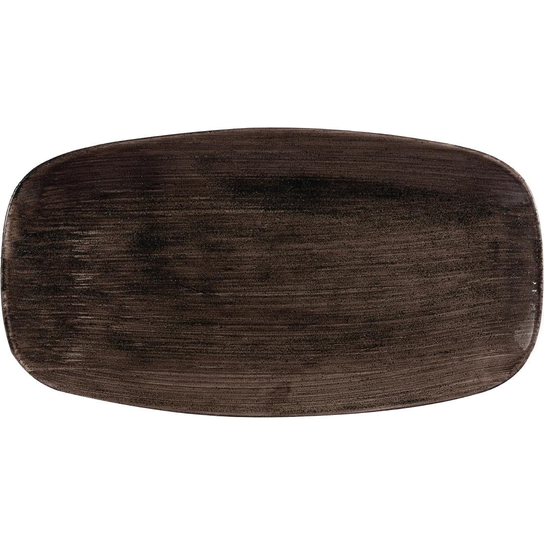 Churchill Stonecast Patina Rectangular Plates 355mm (6 Pack)