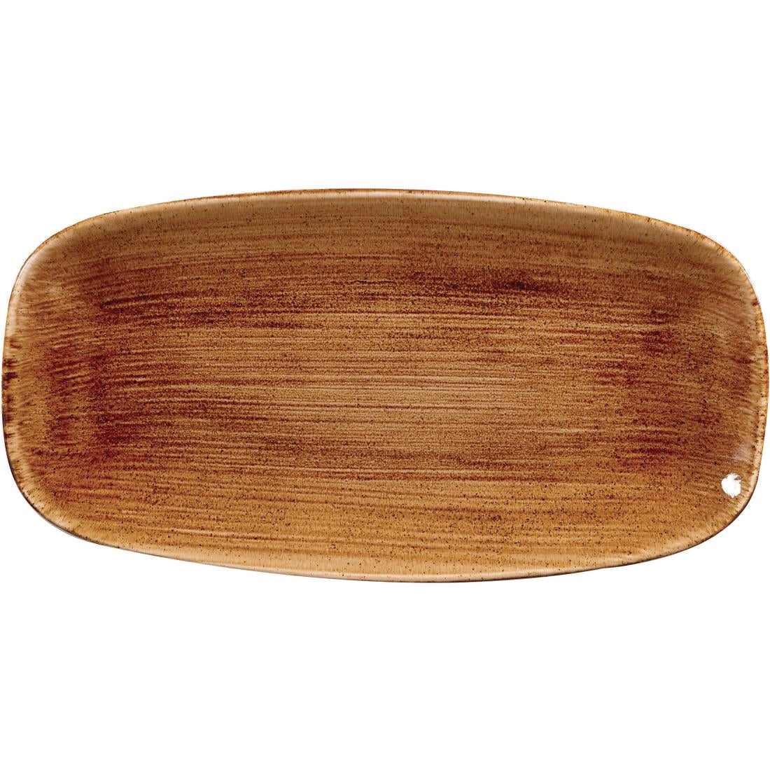 Churchill Stonecast Patina Rectangular Plates Vintage Copper 355mm (6 Pack)