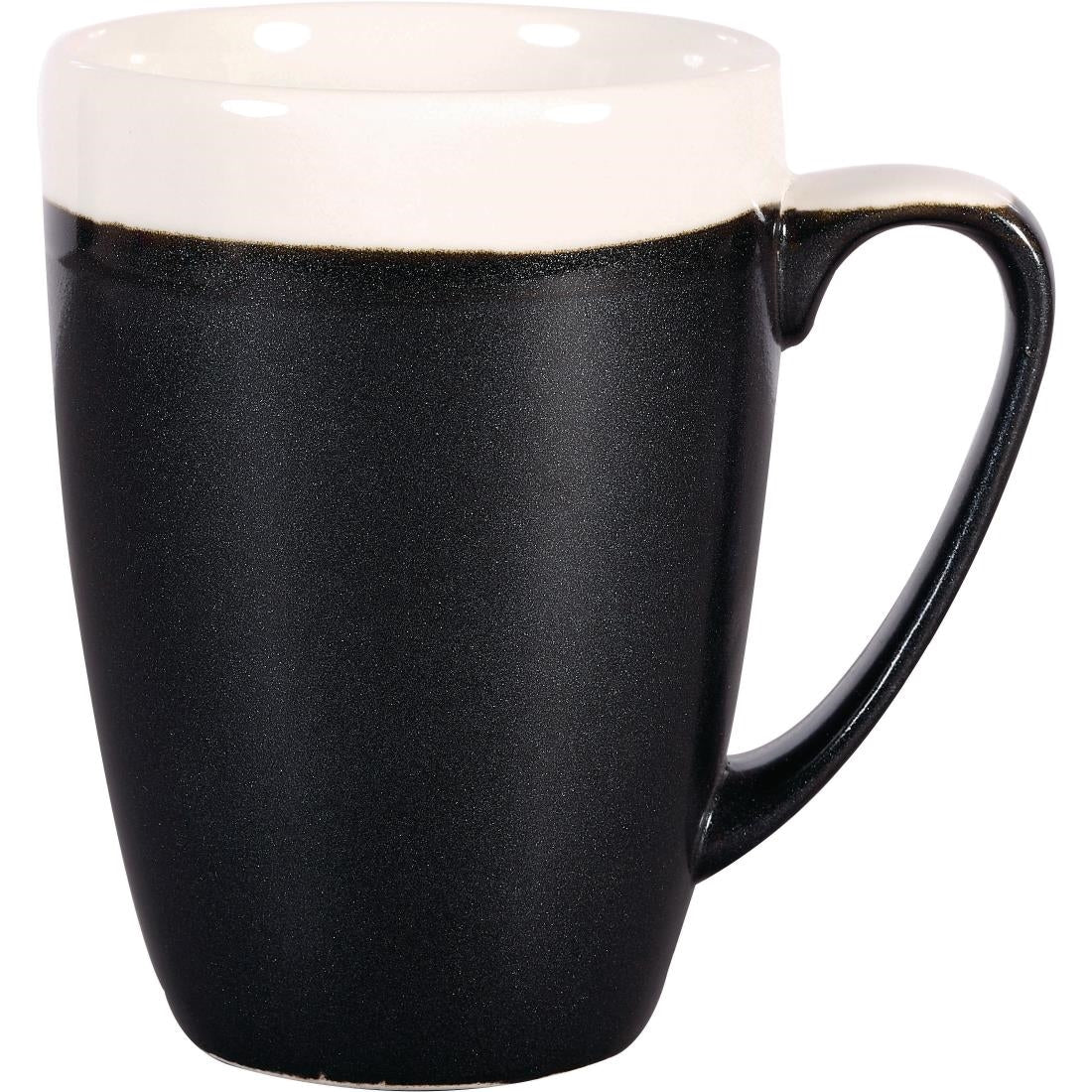 Churchill Monochrome Profile Mugs Onyx Black 340ml (12 Pack)