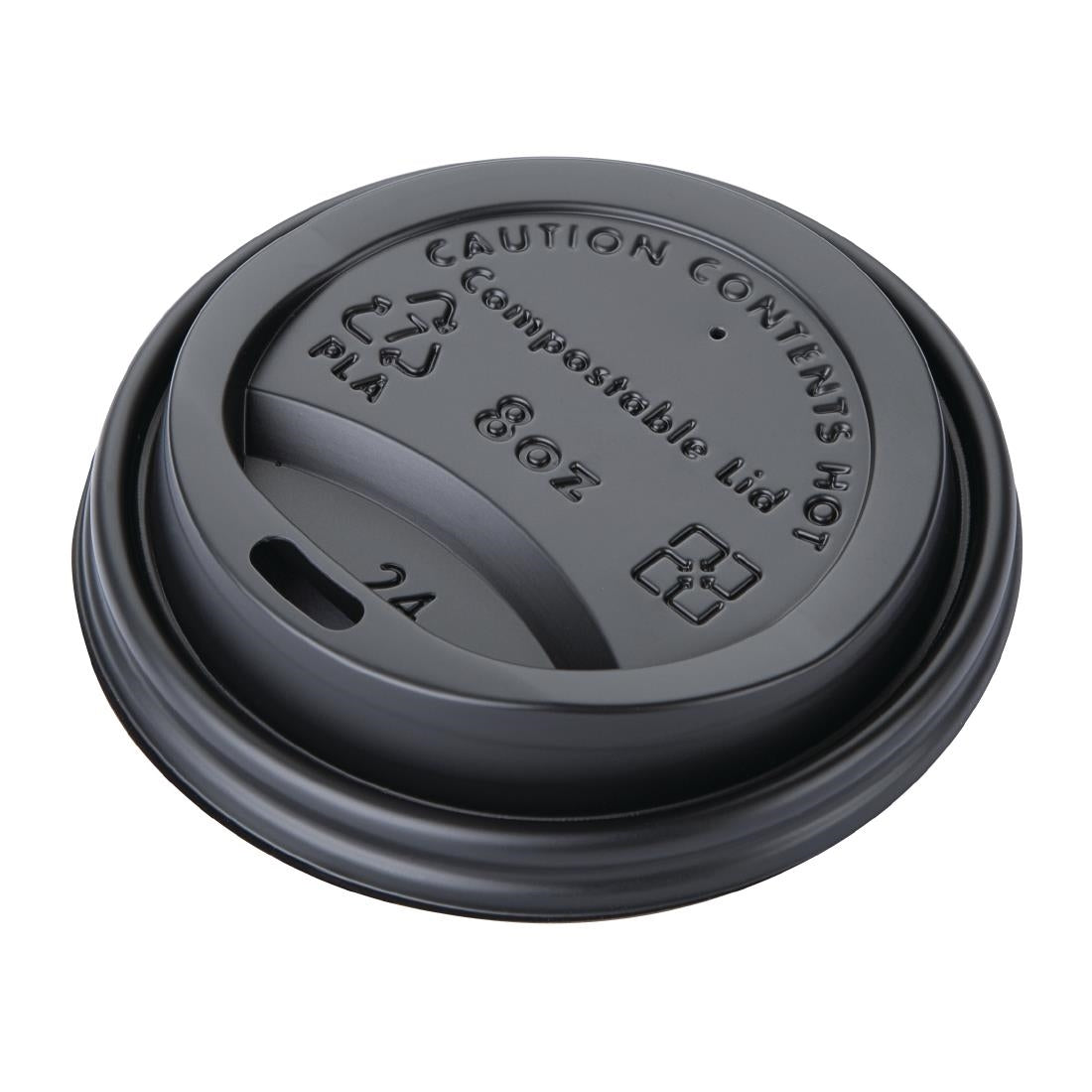 Fiesta Compostable Lids for 8oz Hot Cups (1000 Pack)