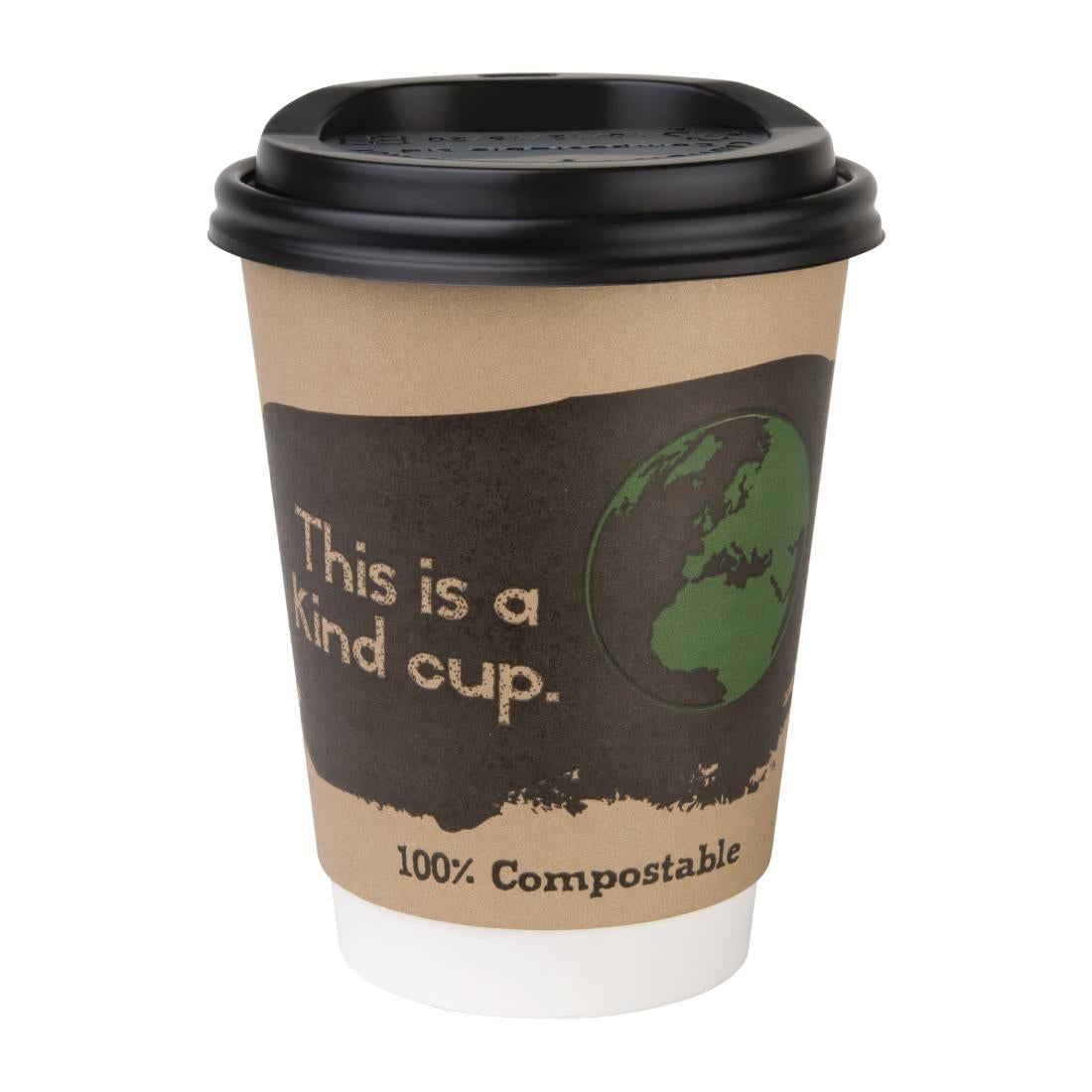 Fiesta Compostable Coffee Cup Lids 340ml / 12oz (50 Pack)