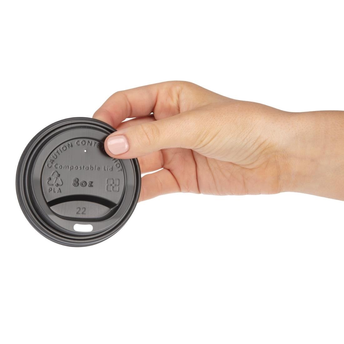 Fiesta Compostable Lids for 8oz Hot Cups (50 Pack)