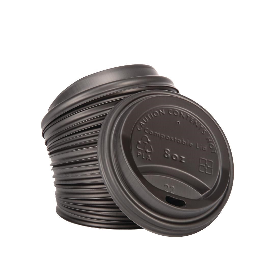 Fiesta Compostable Lids for 8oz Hot Cups (1000 Pack)