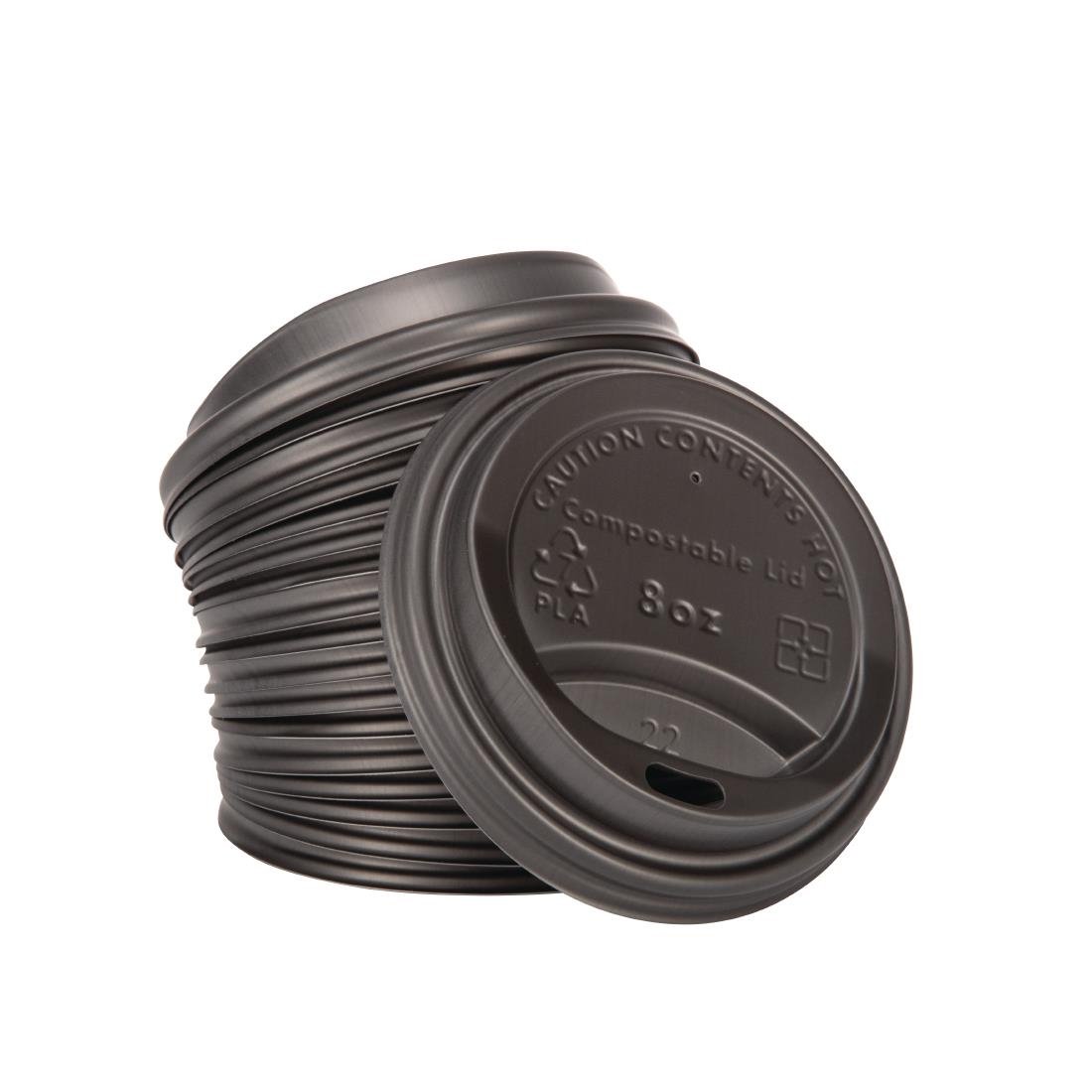 Fiesta Compostable Lids for 8oz Hot Cups (50 Pack)