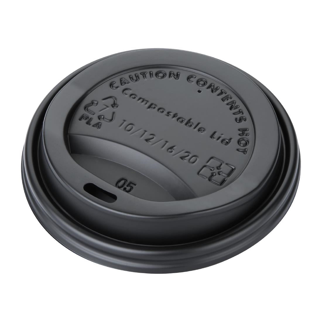 Fiesta Compostable Coffee Cup Lids 340ml / 12oz (50 Pack)