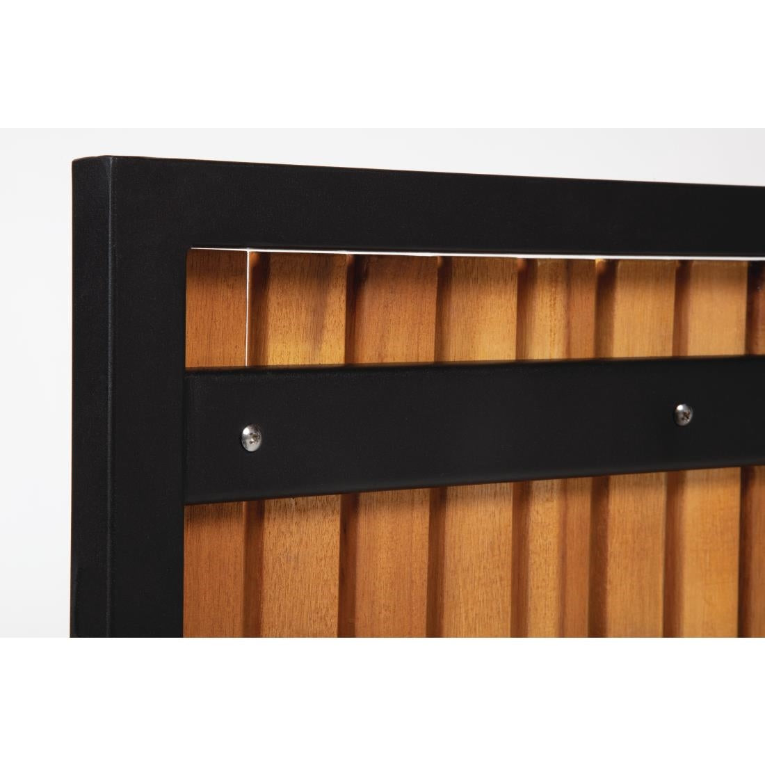 Bolero Steel & Acacia Side Chairs (4 Pack)