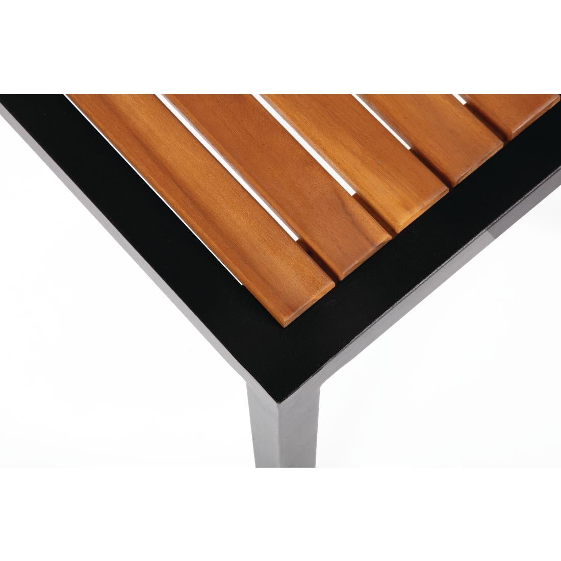 Bolero Steel & Acacia Side Chairs (4 Pack)