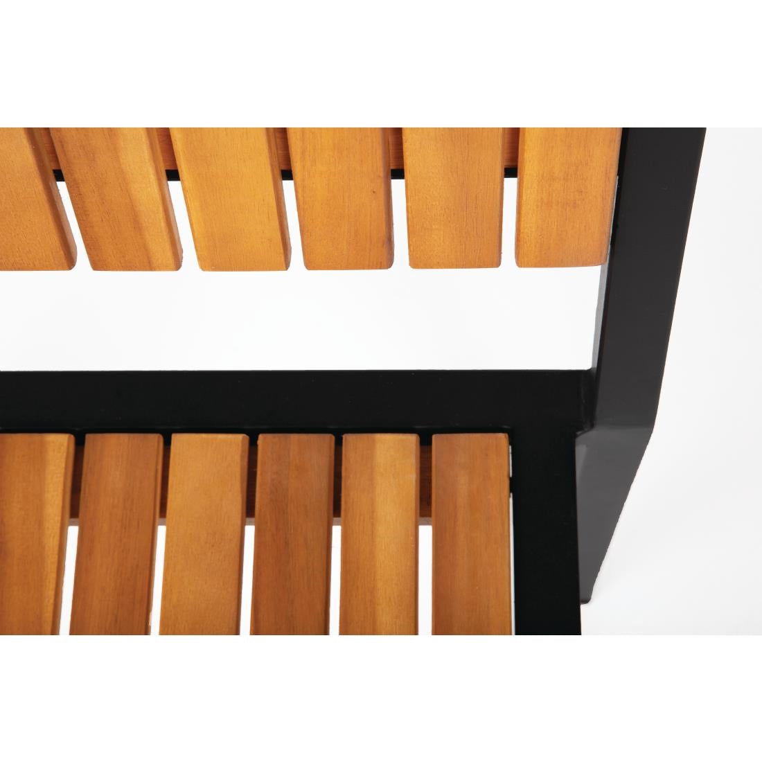 Bolero Steel & Acacia Side Chairs (4 Pack)