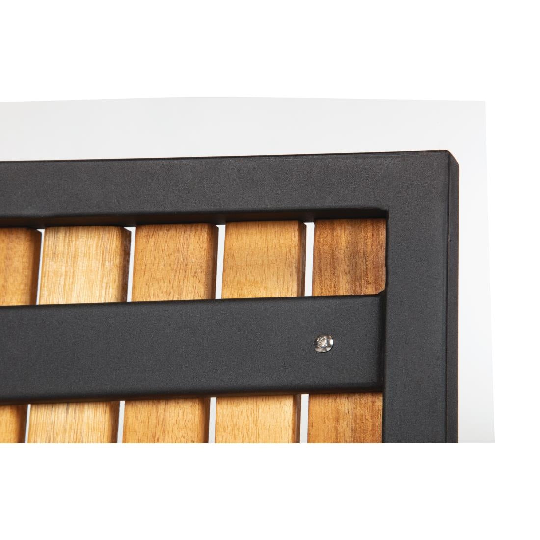 Bolero Steel & Acacia Armchair (4 Pack)