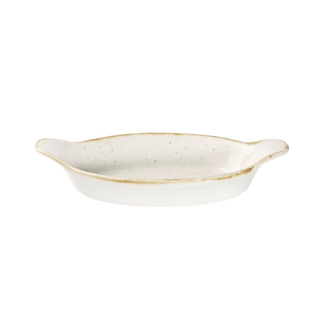 Churchill Stonecast Oval Eared Dishes Barley White 232mm (6 Pack)