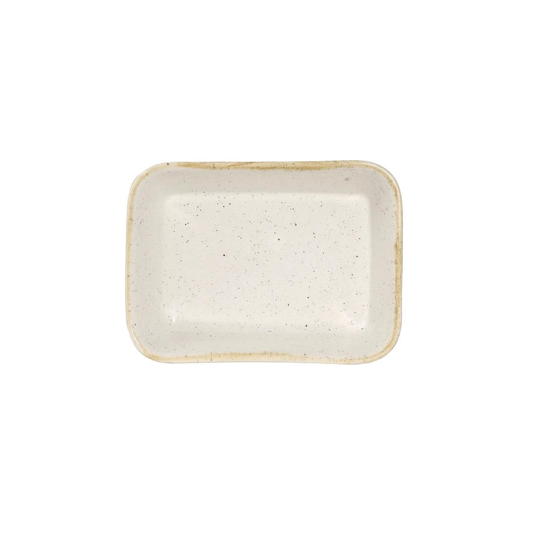Churchill Stonecast Deep Rectangular Dishes Barley White 160mm (12 Pack)