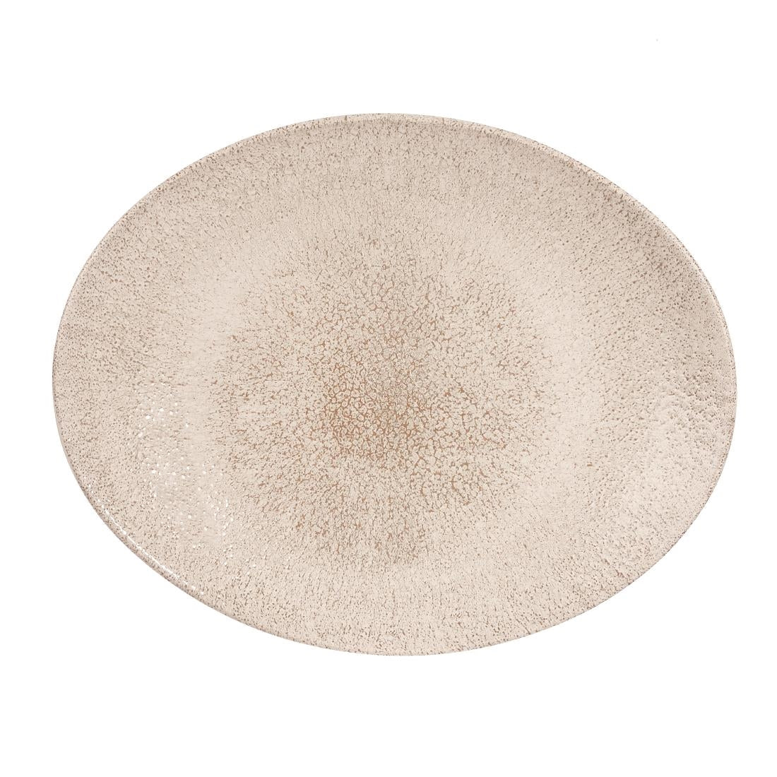 Churchill Studio Prints Raku Oval Coupe Plates Agate Grey 317mm (12 Pack)