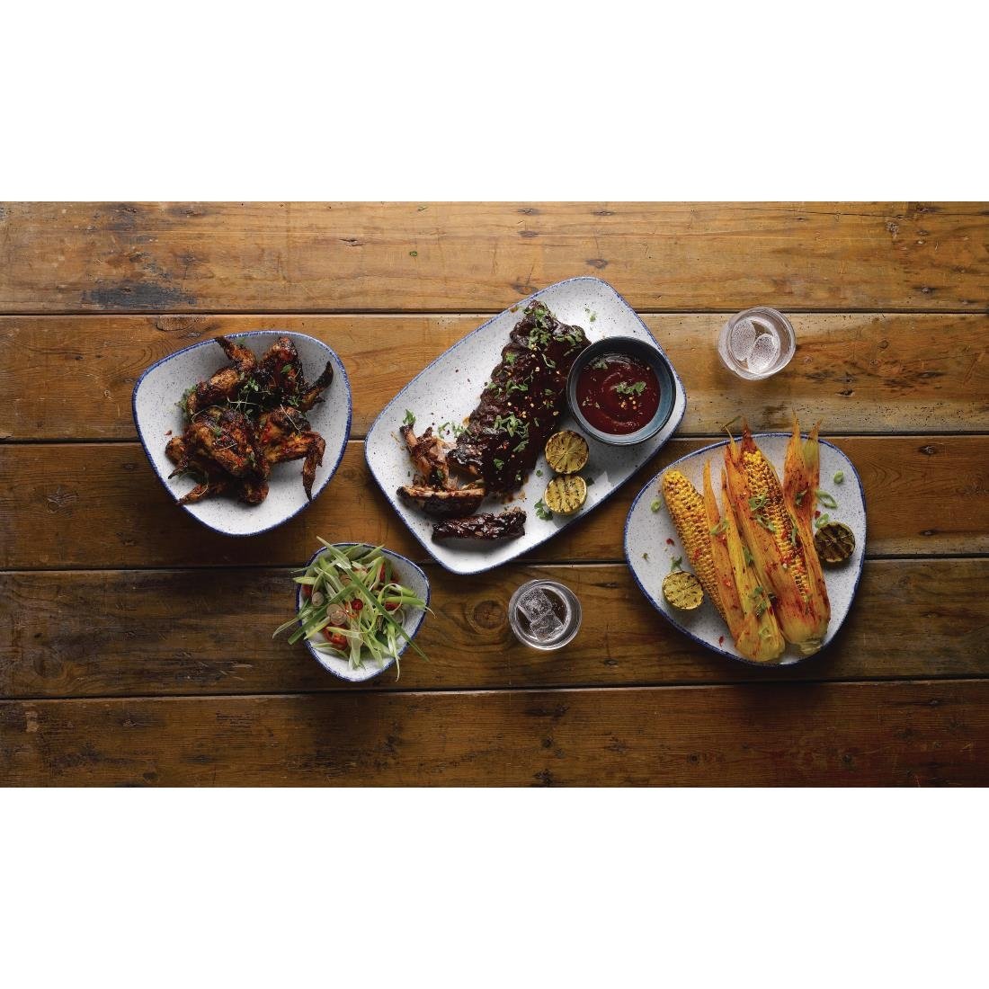 Churchill Stonecast Hints Triangle Bowls Indigo Blue 150mm (12 Pack)