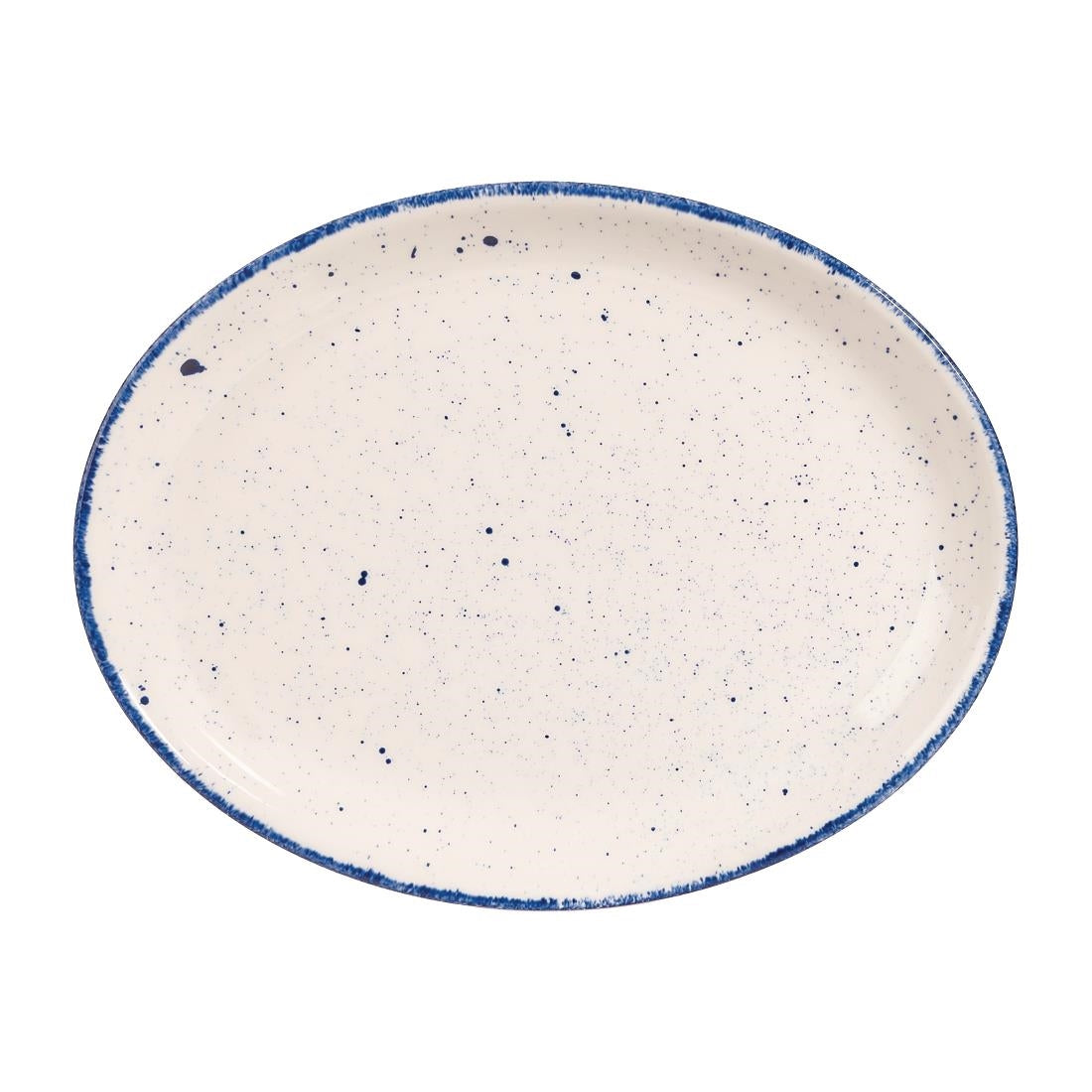 Churchill Stonecast Hints Oval Plates Indigo Blue 254mm (12 Pack)