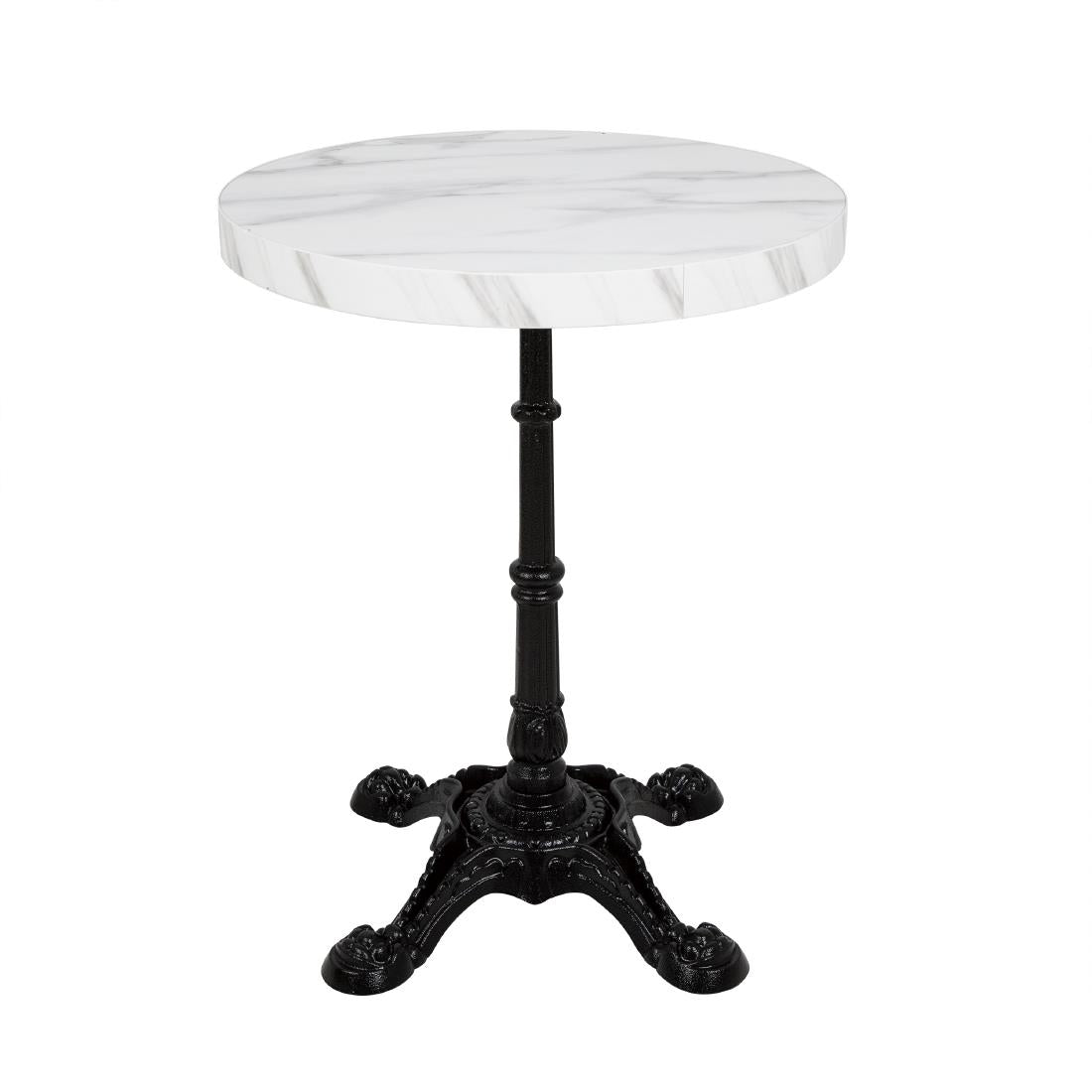 Bolero Pre-drilled Round Table Top Marble Effect 600mm