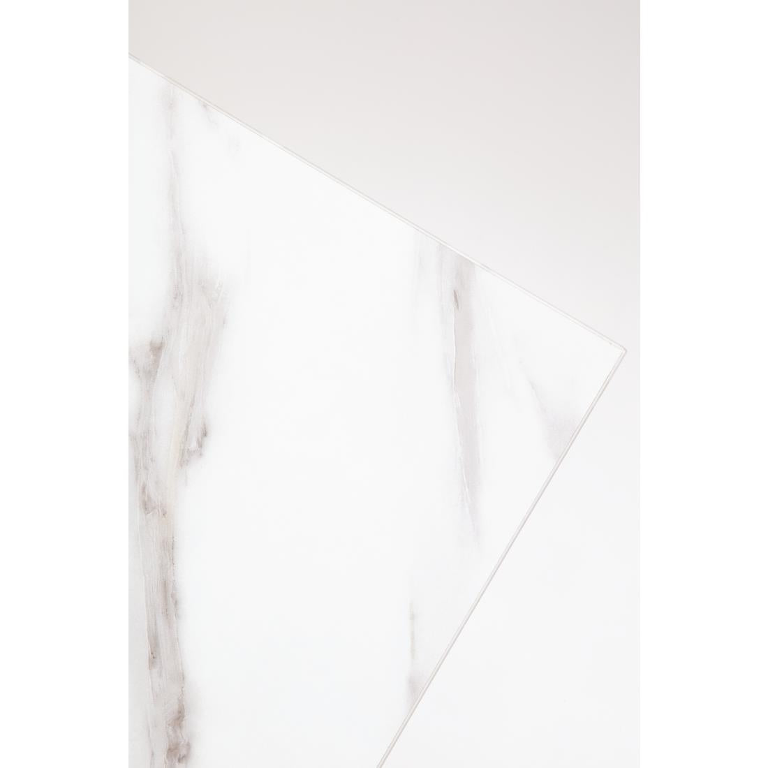 Bolero Pre-Drilled Rectangular Table Top Marble Effect 700mm