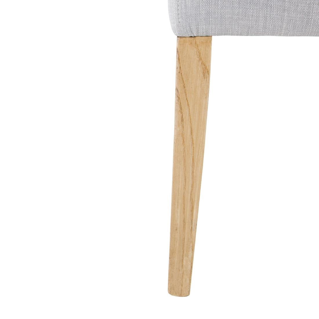 Bolero Chiswick Button Dining Chairs French Grey (2 pack)