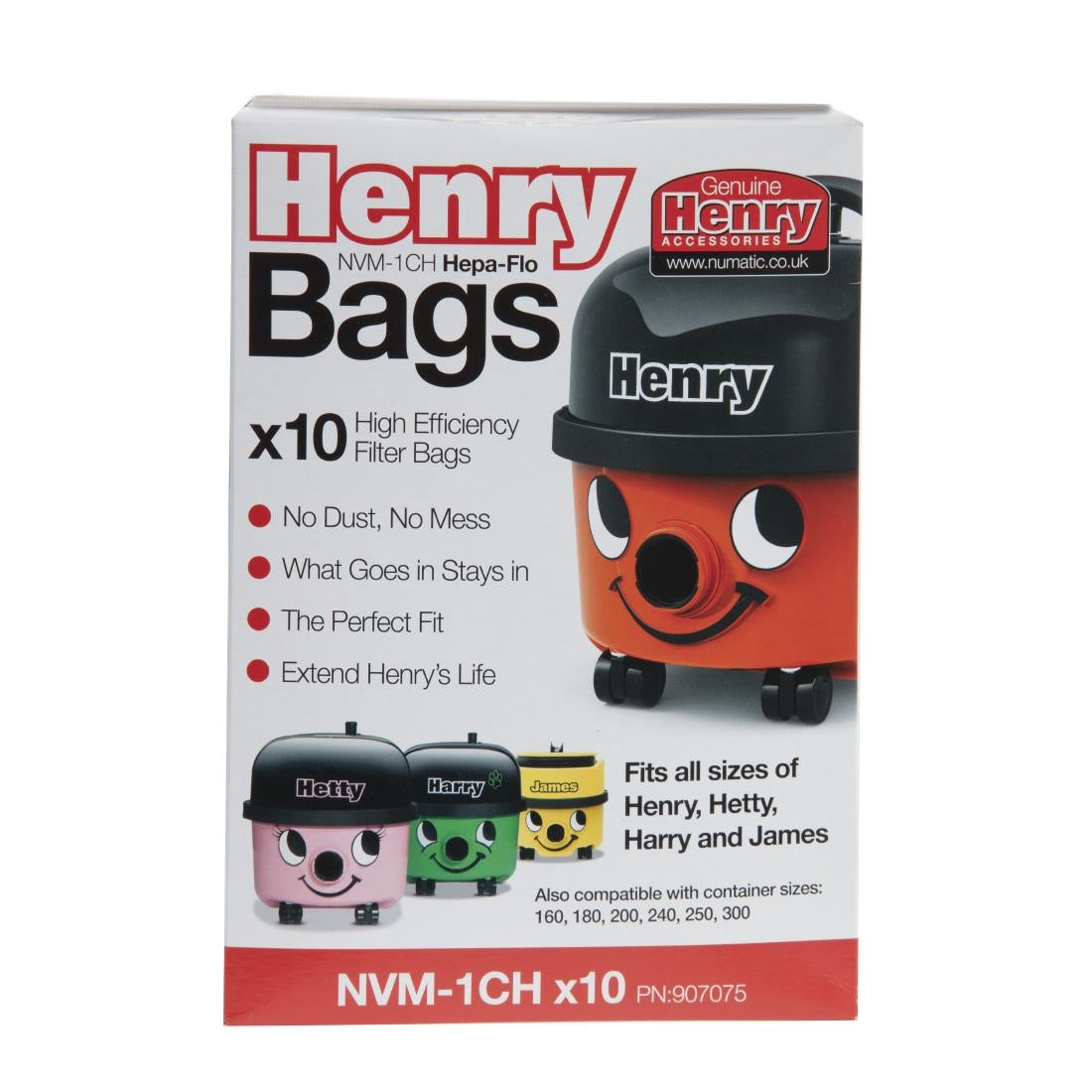 Numatic Henry Replacement Dust Bags (10 Pack)