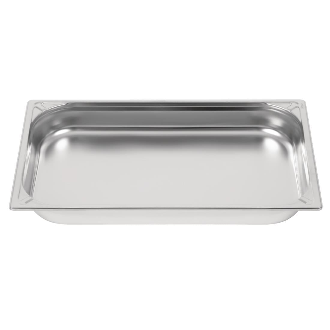 Vogue Heavy Duty Stainless Steel 1/1 Gastronorm Tray 65mm