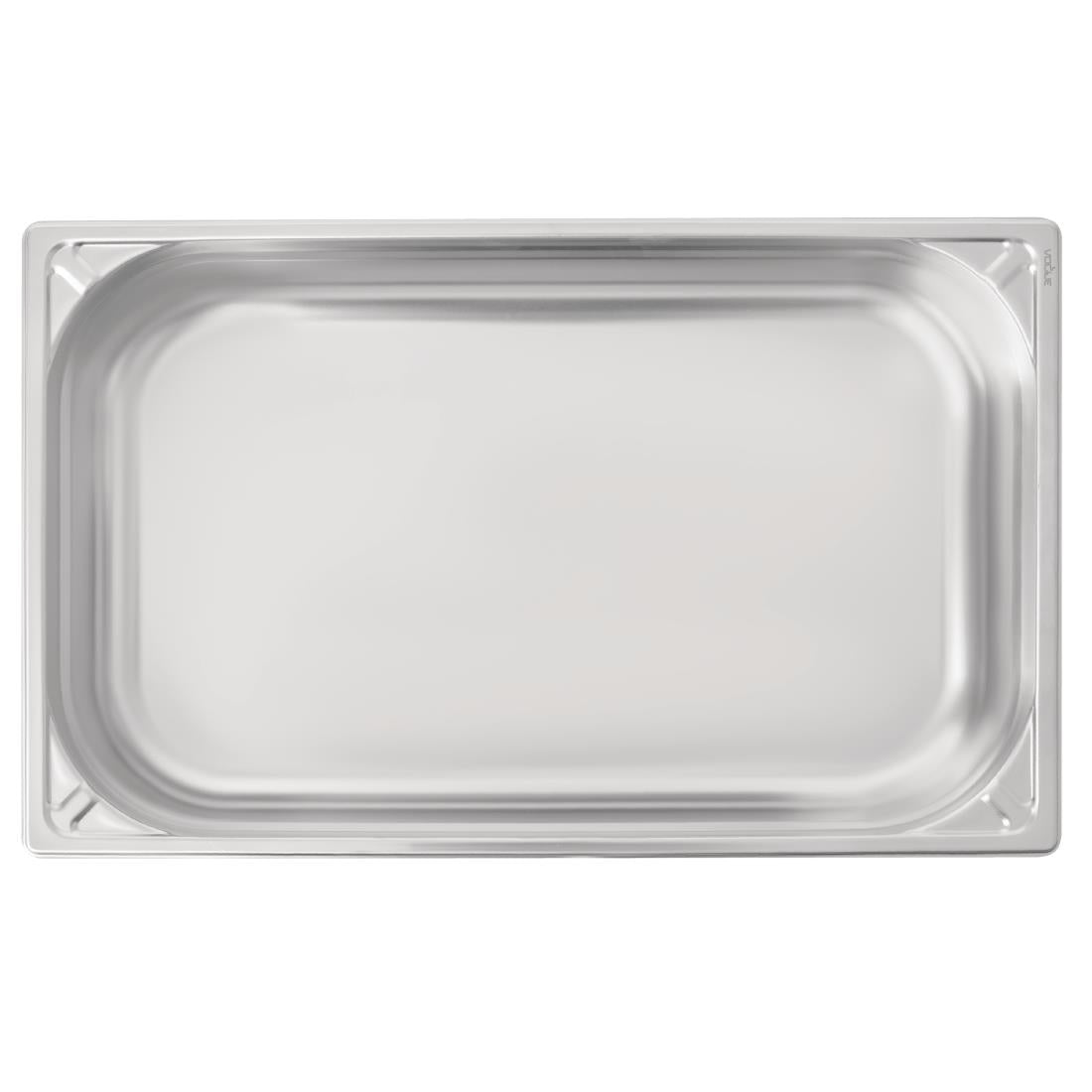 Vogue Heavy Duty Stainless Steel 1/1 Gastronorm Tray 100mm