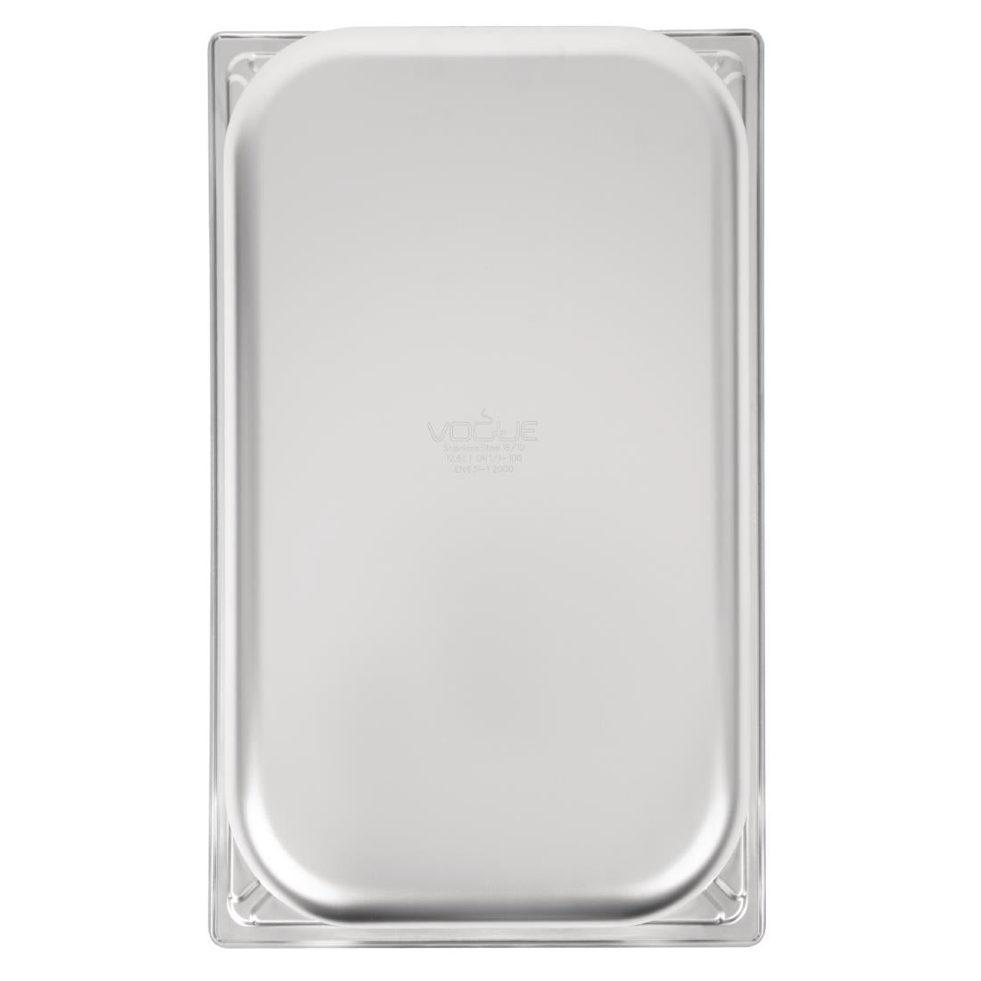 Vogue Heavy Duty Stainless Steel 1/1 Gastronorm Tray 100mm