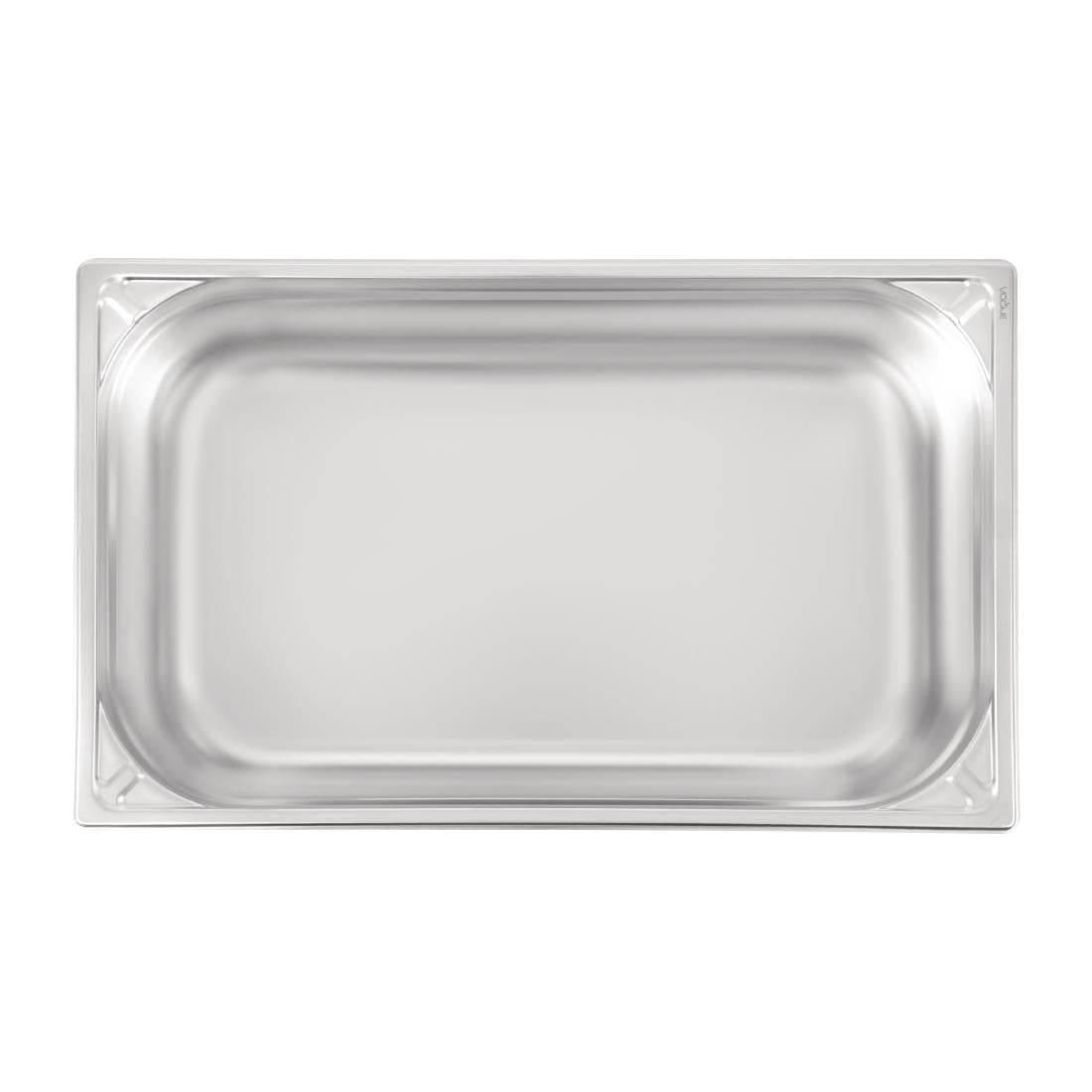 Vogue Heavy Duty Stainless Steel 1/1 Gastronorm Tray 150mm