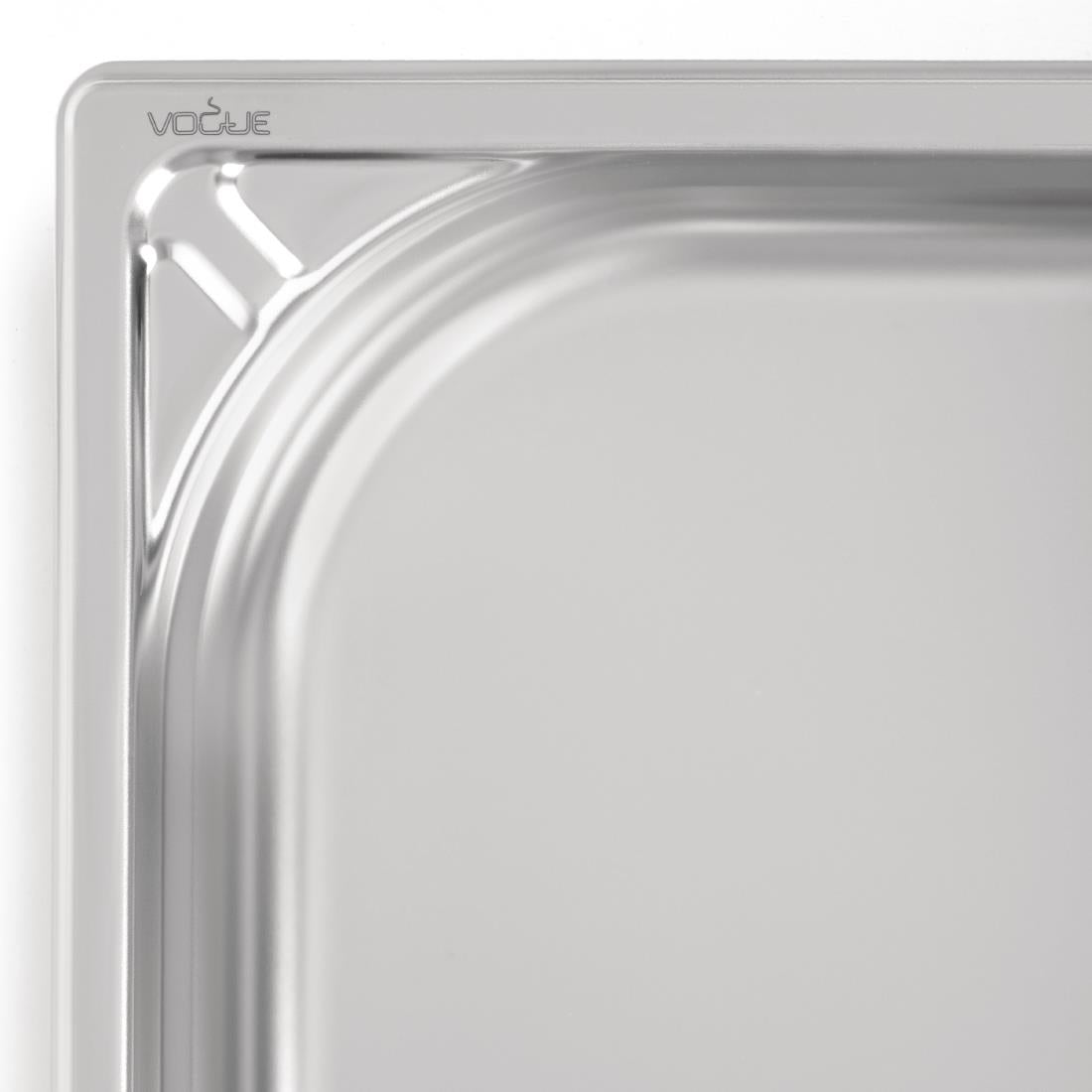 Vogue Heavy Duty Stainless Steel 1/2 GN Pan 40mm