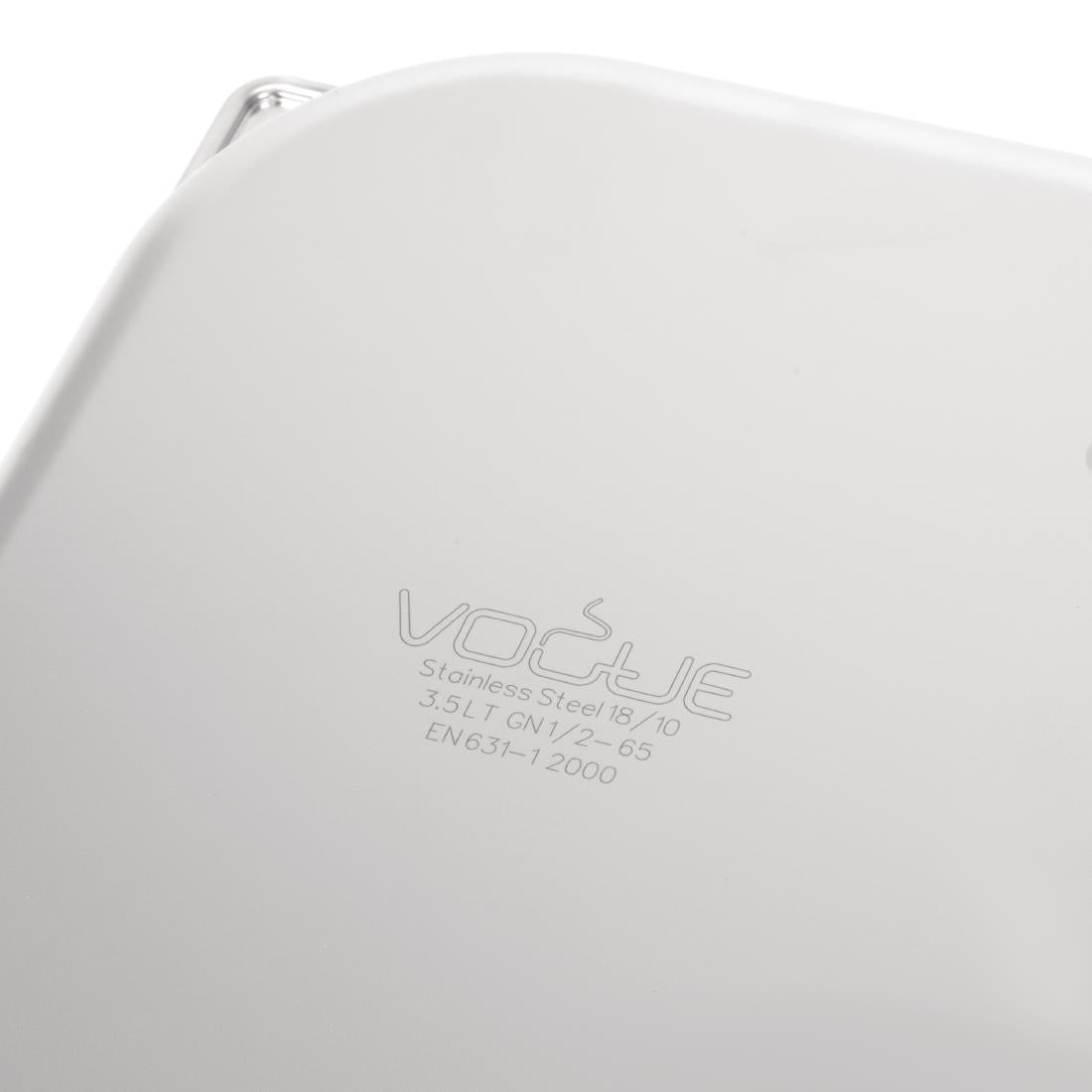 Vogue Heavy Duty Stainless Steel 1/2 Gastronorm Tray 65mm