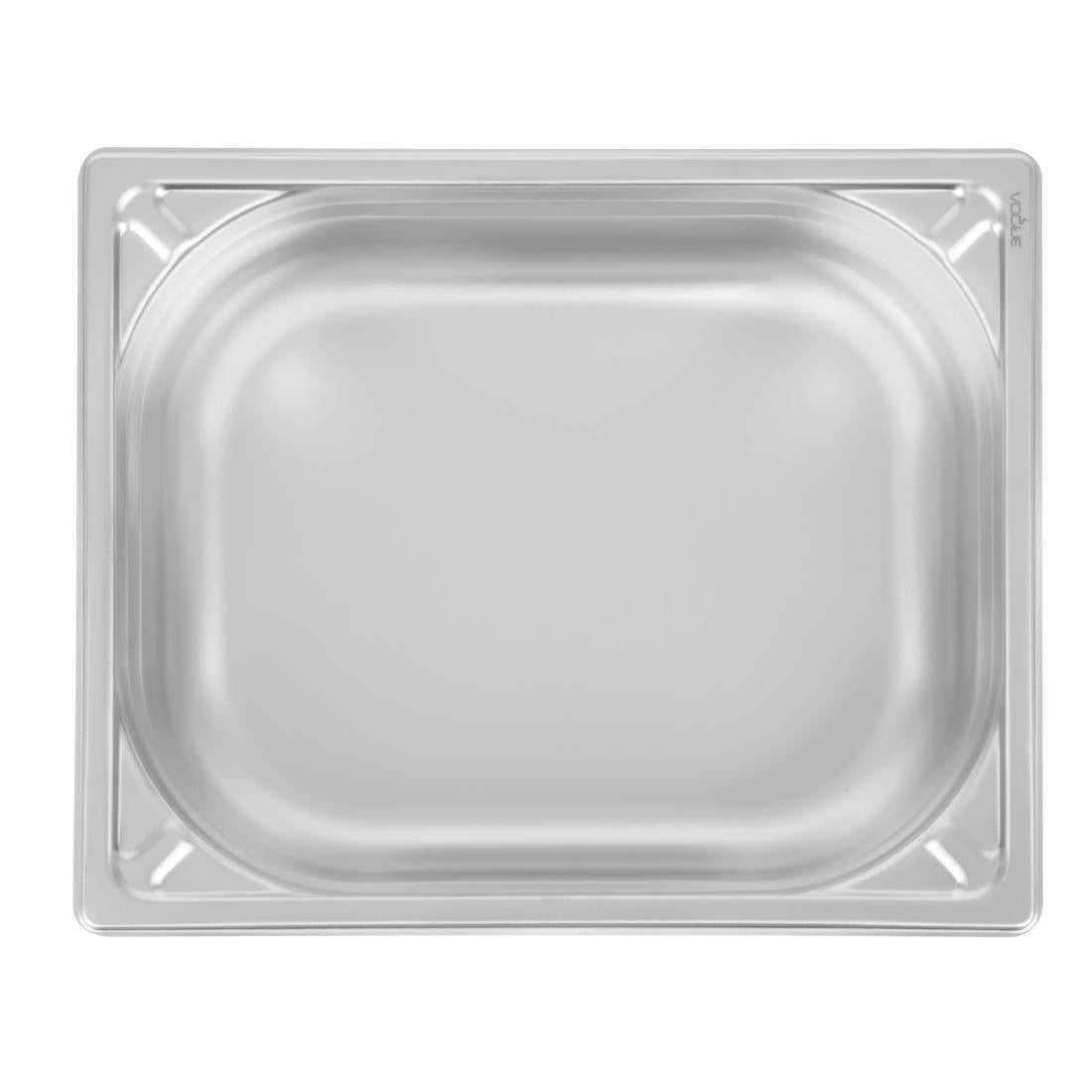 Vogue Heavy Duty Stainless Steel 1/2 Gastronorm Tray 100mm