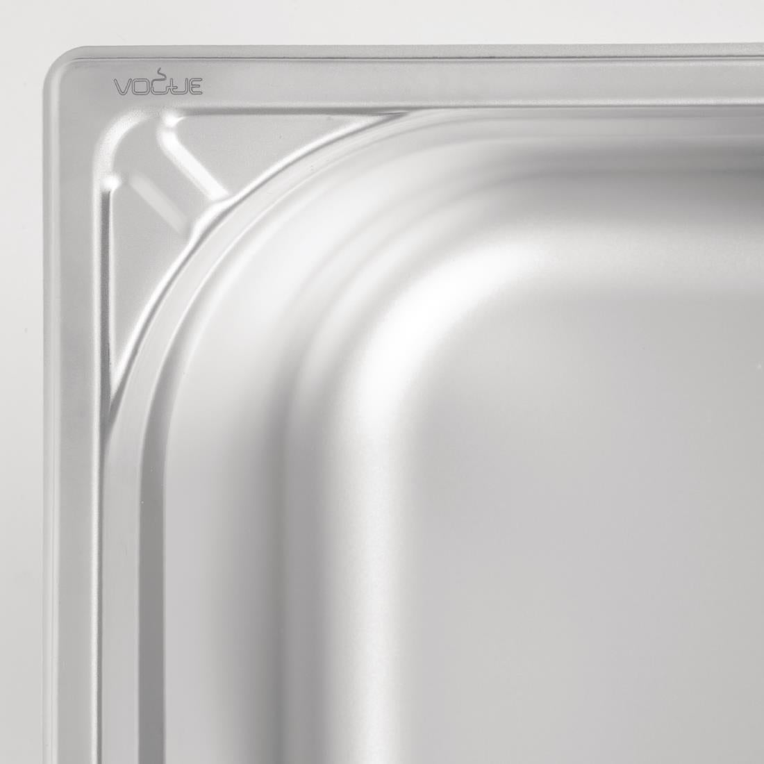 Vogue Heavy Duty Stainless Steel 1/2 Gastronorm Tray 150mm