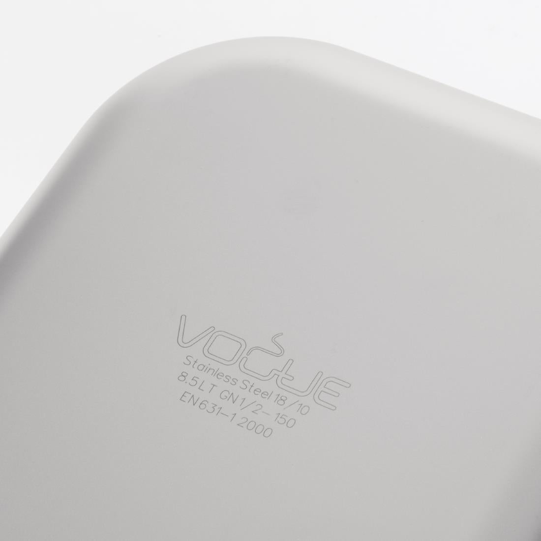Vogue Heavy Duty Stainless Steel 1/2 Gastronorm Tray 150mm